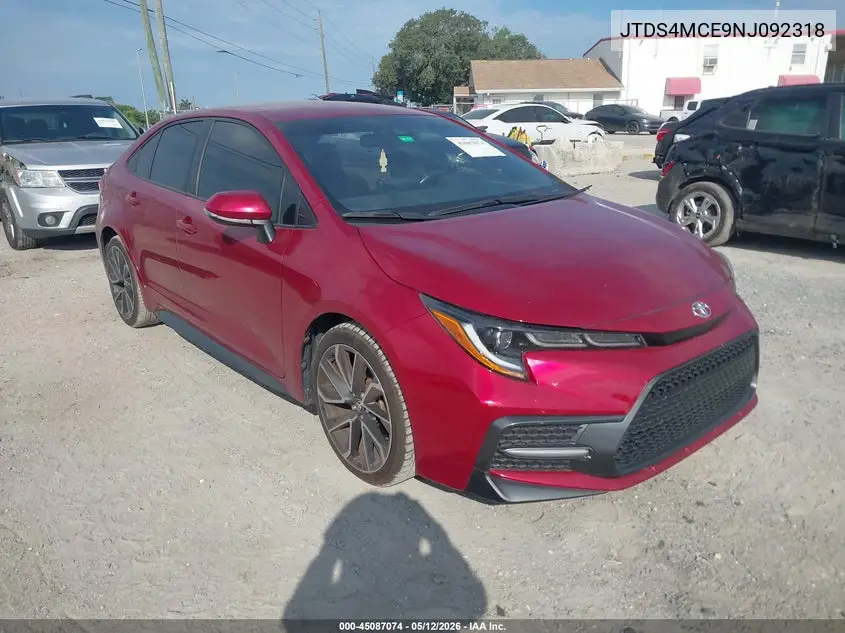 Auction sale of the 2022 Toyota Corolla , vin: JTDS4MCE9NJ092318, lot number: 45087074