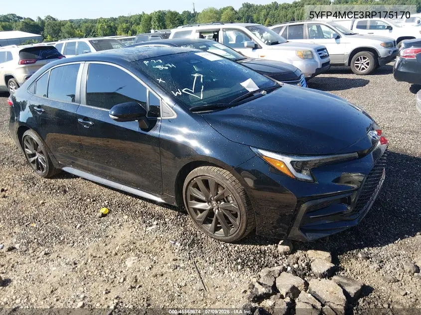 Auction sale of the 2024 Toyota Corolla , vin: 5YFP4MCE3RP175170, lot number: 45565674