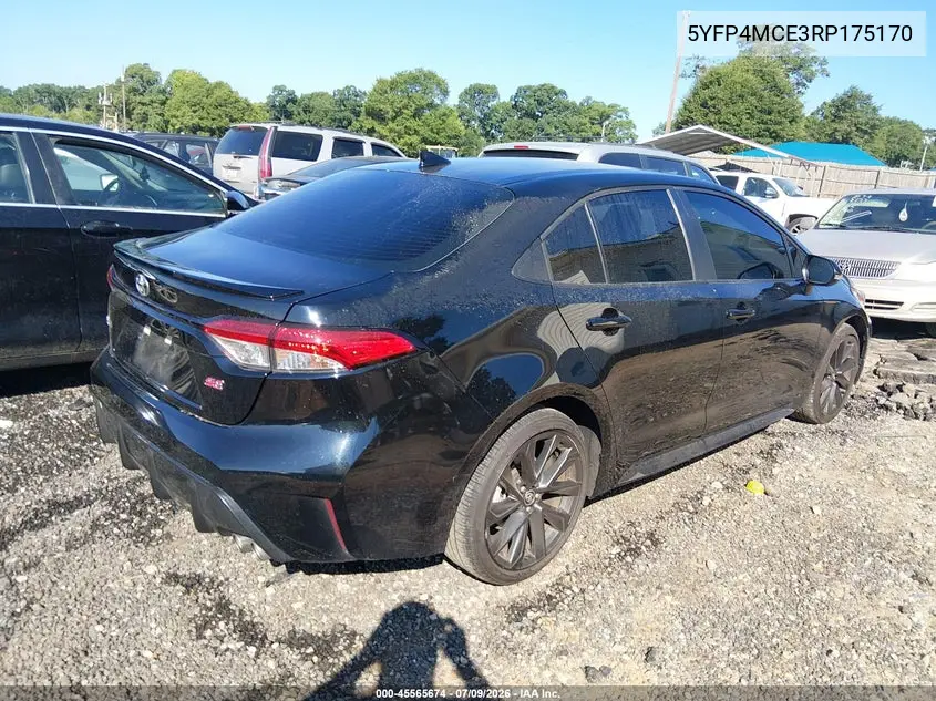 Auction sale of the 2024 Toyota Corolla , vin: 5YFP4MCE3RP175170, lot number: 45565674