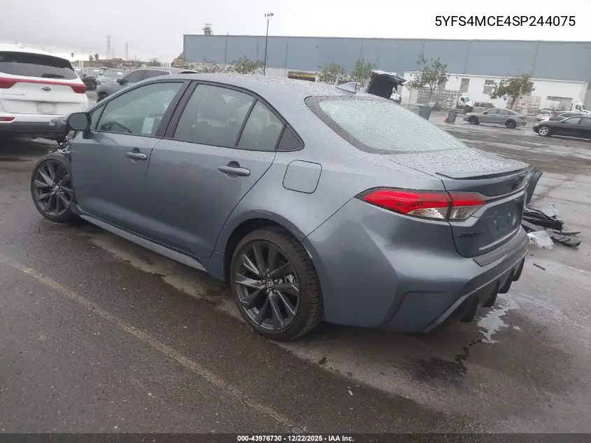 Auction sale of the 2025 Toyota Corolla , vin: 5YFS4MCE4SP244075, lot number: 43976730