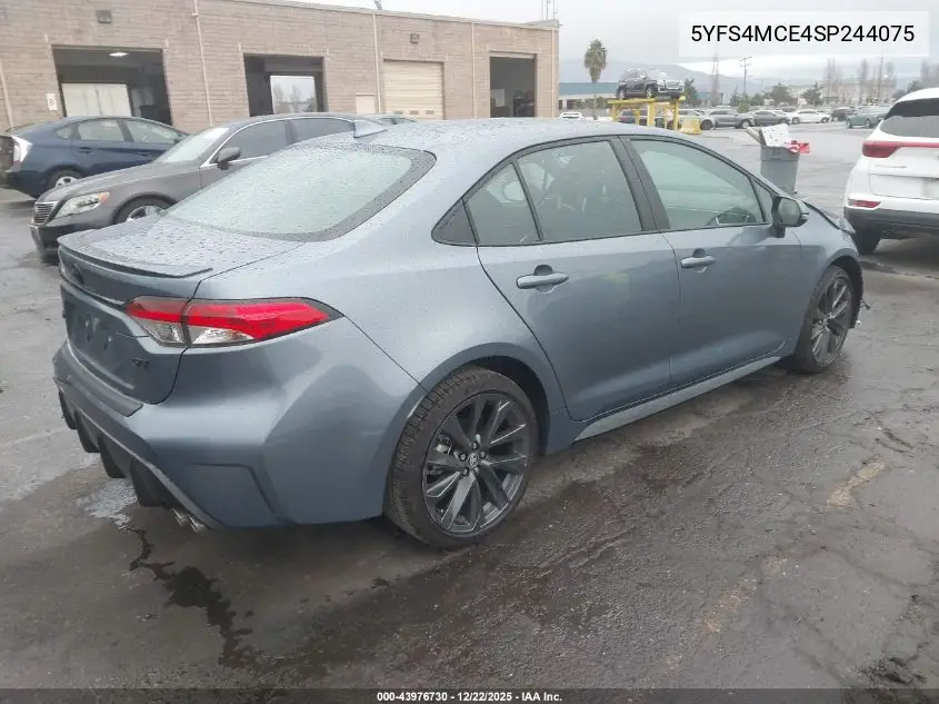 Auction sale of the 2025 Toyota Corolla , vin: 5YFS4MCE4SP244075, lot number: 43976730
