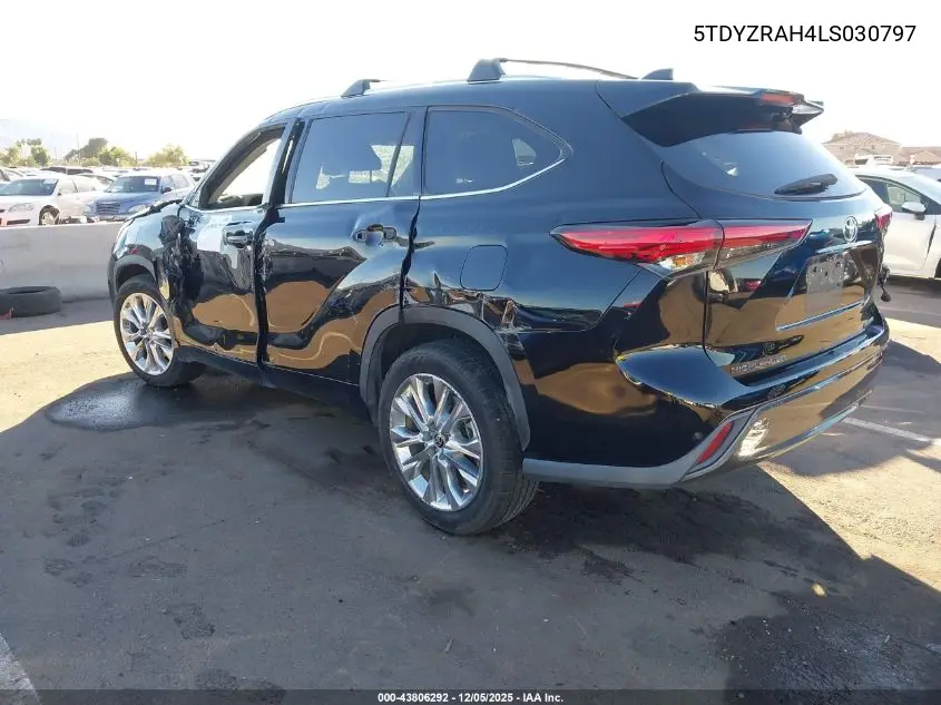 Auction sale of the 2020 Toyota Highlander , vin: 5TDYZRAH4LS030797, lot number: 43806292
