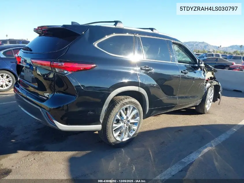 Auction sale of the 2020 Toyota Highlander , vin: 5TDYZRAH4LS030797, lot number: 43806292