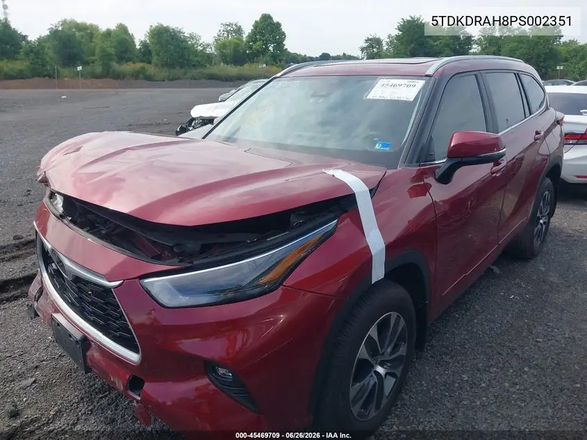 Auction sale of the 2023 Toyota Highlander , vin: 5TDKDRAH8PS002351, lot number: 45469709