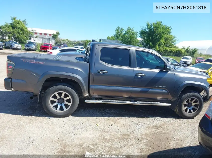 Auction sale of the 2017 Toyota Tacoma , vin: 5TFAZ5CN7HX051318, lot number: 45394910