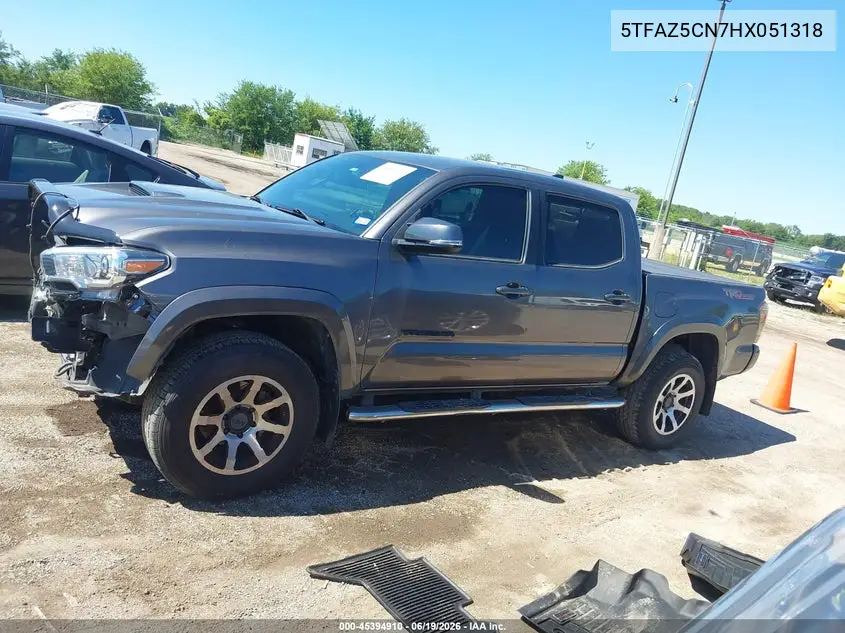 Auction sale of the 2017 Toyota Tacoma , vin: 5TFAZ5CN7HX051318, lot number: 45394910