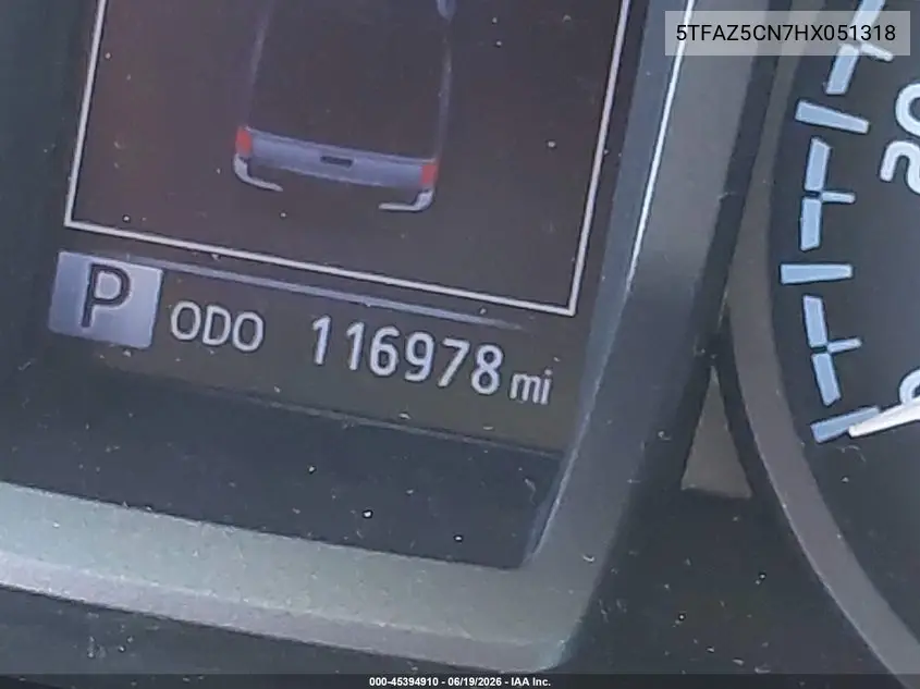Auction sale of the 2017 Toyota Tacoma , vin: 5TFAZ5CN7HX051318, lot number: 45394910