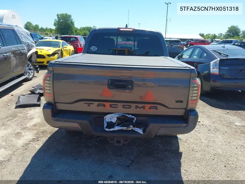 Auction sale of the 2017 Toyota Tacoma , vin: 5TFAZ5CN7HX051318, lot number: 45394910