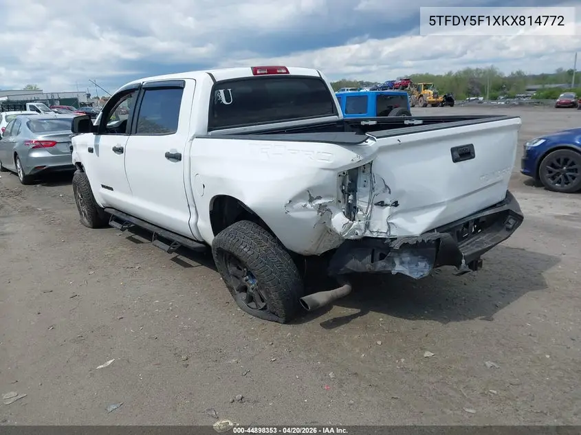 Auction sale of the 2019 Toyota Tundra , vin: 5TFDY5F1XKX814772, lot number: 44898353
