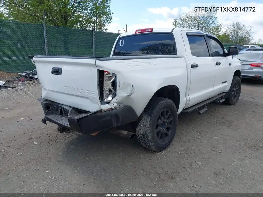Auction sale of the 2019 Toyota Tundra , vin: 5TFDY5F1XKX814772, lot number: 44898353