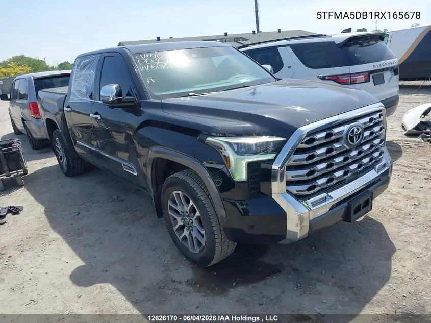 Auction sale of the 2024 Toyota Tundra , vin: 5TFMA5DB1RX165678, lot number: 12626170