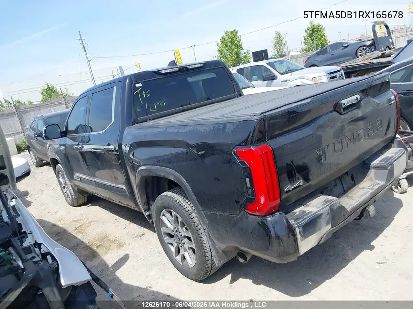 Auction sale of the 2024 Toyota Tundra , vin: 5TFMA5DB1RX165678, lot number: 12626170
