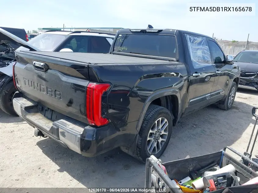 Auction sale of the 2024 Toyota Tundra , vin: 5TFMA5DB1RX165678, lot number: 12626170