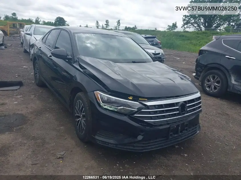 Auction sale of the 2021 Volkswagen Jetta , vin: 3VWC57BU9MM026250, lot number: 12266531