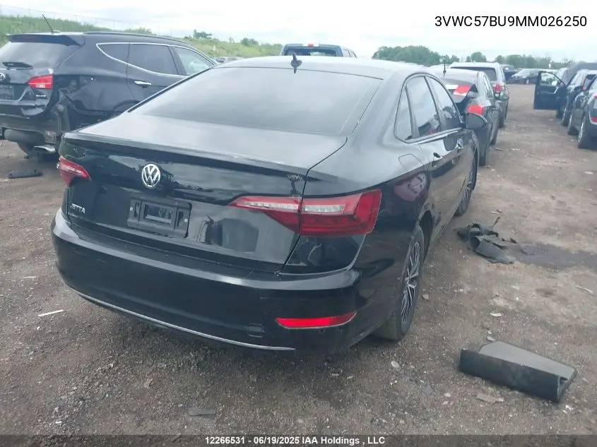 Auction sale of the 2021 Volkswagen Jetta , vin: 3VWC57BU9MM026250, lot number: 12266531