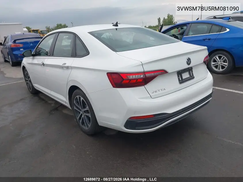 Auction sale of the 2024 Volkswagen Jetta , vin: 3VWSM7BU5RM081090, lot number: 12689872