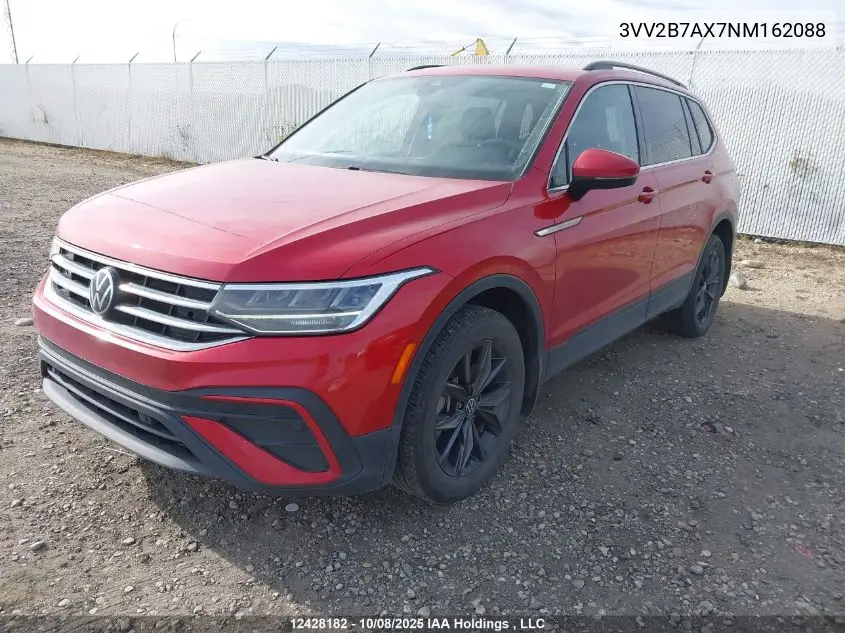 Auction sale of the 2022 Volkswagen Tiguan , vin: 3VV2B7AX7NM162088, lot number: 12428182