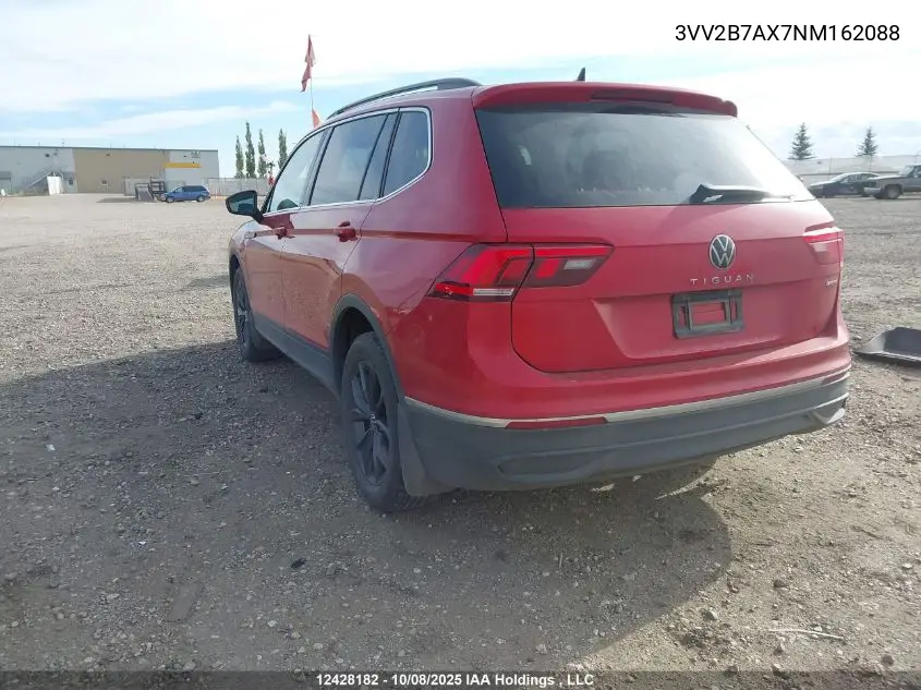 Auction sale of the 2022 Volkswagen Tiguan , vin: 3VV2B7AX7NM162088, lot number: 12428182