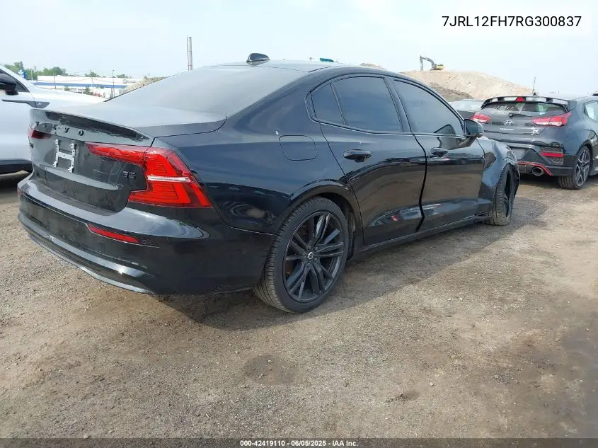 Auction sale of the 2024 Volvo S60 , vin: 7JRL12FH7RG300837, lot number: 42419110