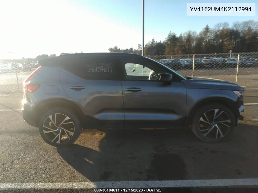 Auction sale of the 2019 Volvo XC40 , vin: YV4162UM4K2112994, lot number: 36104611