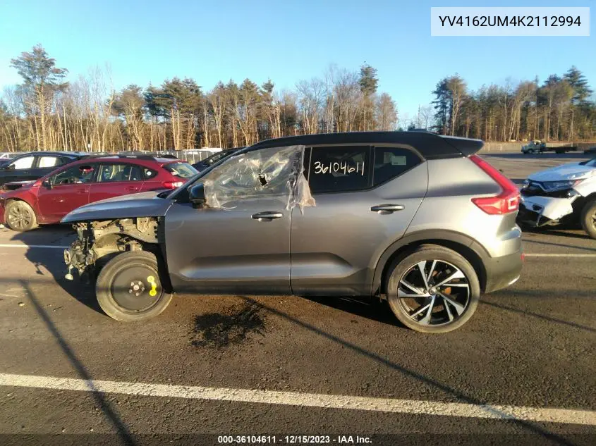 Auction sale of the 2019 Volvo XC40 , vin: YV4162UM4K2112994, lot number: 36104611
