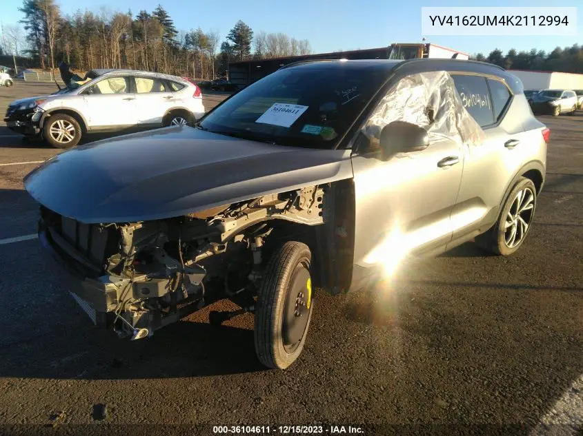 Auction sale of the 2019 Volvo XC40 , vin: YV4162UM4K2112994, lot number: 36104611
