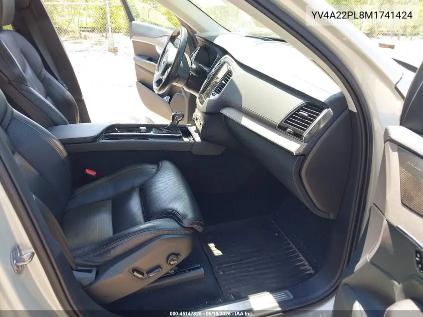 Auction sale of the 2021 Volvo XC90 , vin: YV4A22PL8M1741424, lot number: 45147825