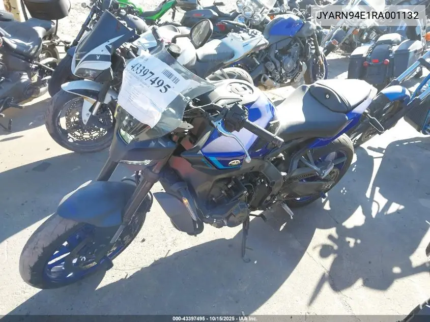 Auction sale of the 2024 Yamaha mt , vin: JYARN94E1RA001132, lot number: 43397495